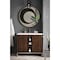 James Martin Vanities Alicante 39.5in Single Vanity, Mid-Century Acacia, Brushed Nickel W/White Glossy Composite Stone Top E110V39.5MCABNKWG - alternate 2